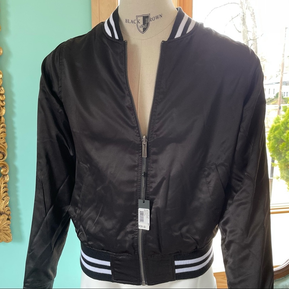 Del Toro, New, Men, Satin Bomber Reversible Jacket